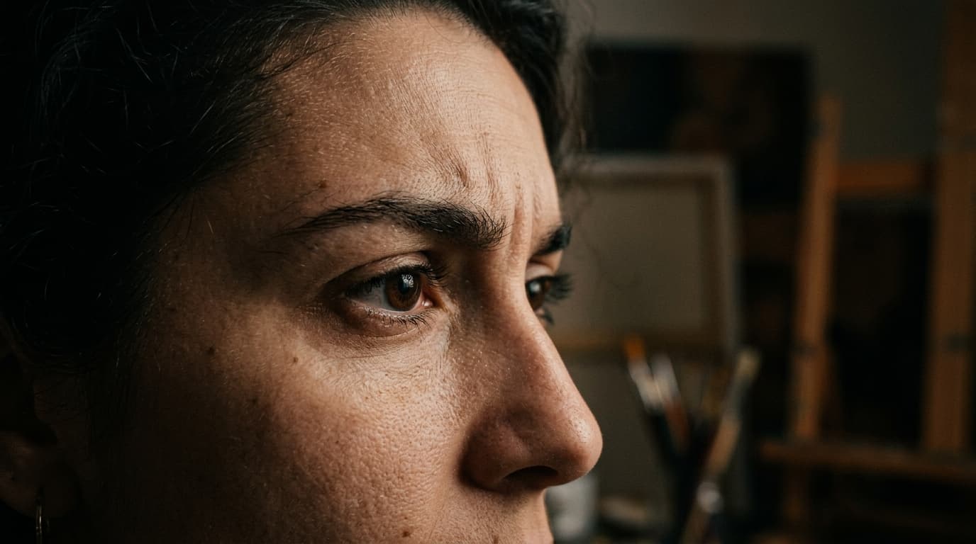 Visionary gaze representing expressive brand voice